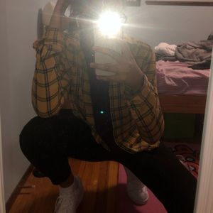 hollister yellow flannel!